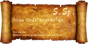 Sisa Szókratész névjegykártya